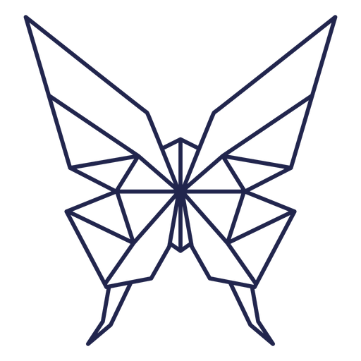 Origami butterfly stroke butterfly PNG Design