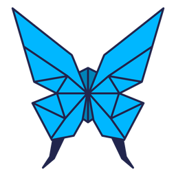 Origami butterfly blue PNG Design