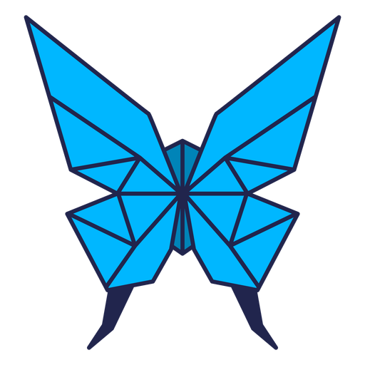 Borboleta de origami azul Desenho PNG