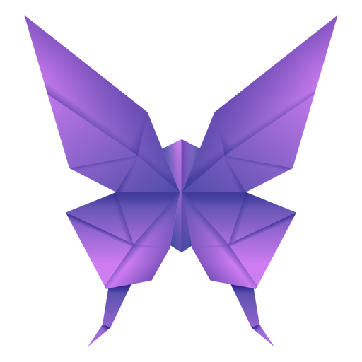 Ilustra??o de origami borboleta roxa Desenho PNG
