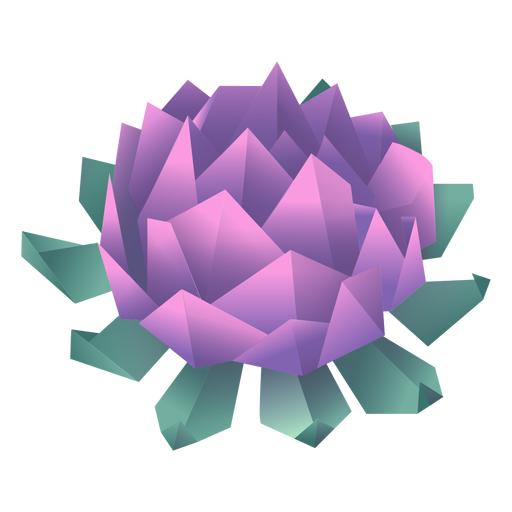Ilustração de flor roxa de origami Desenho PNG