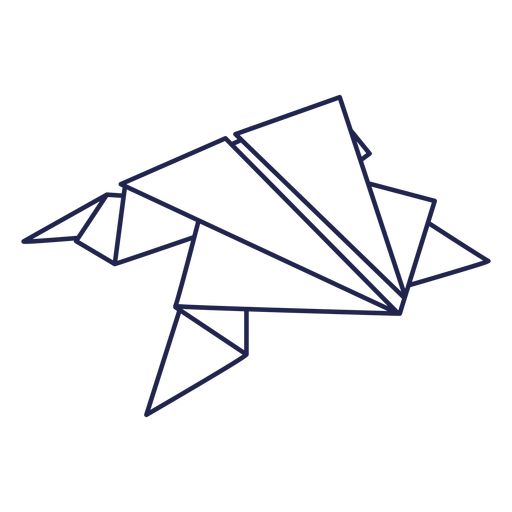 Origami Frosch Schlaganfall Frosch PNG-Design