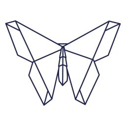 Origami moth stroke moth PNG Design