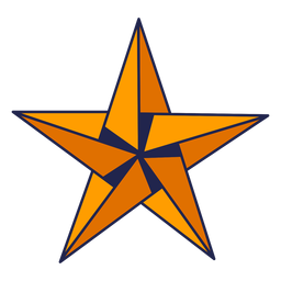 Origami Star Yellow PNG & SVG Design For T-Shirts