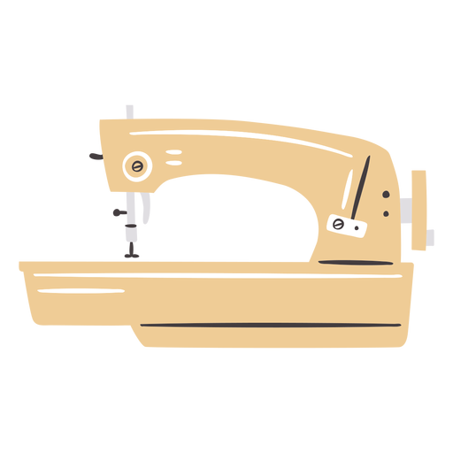 Máquina de coser moderna manual elegante plana Diseño PNG