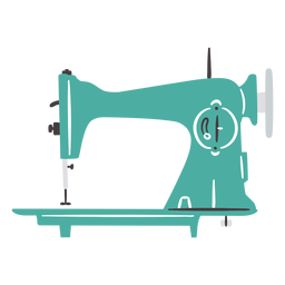 Sewing machine vintage manual sleek flat Transparent PNG