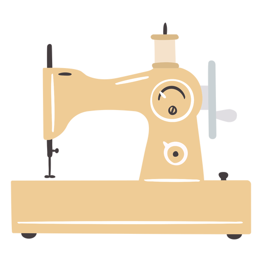 Sewing machine vintage manual small flat PNG Design