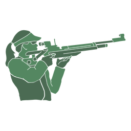 Rifle de dama de tiro Diseño PNG