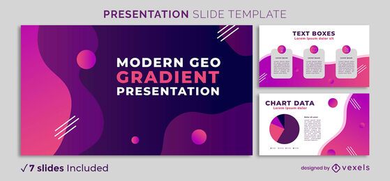 Modern Geo Gradient Presentation Template Vector Download