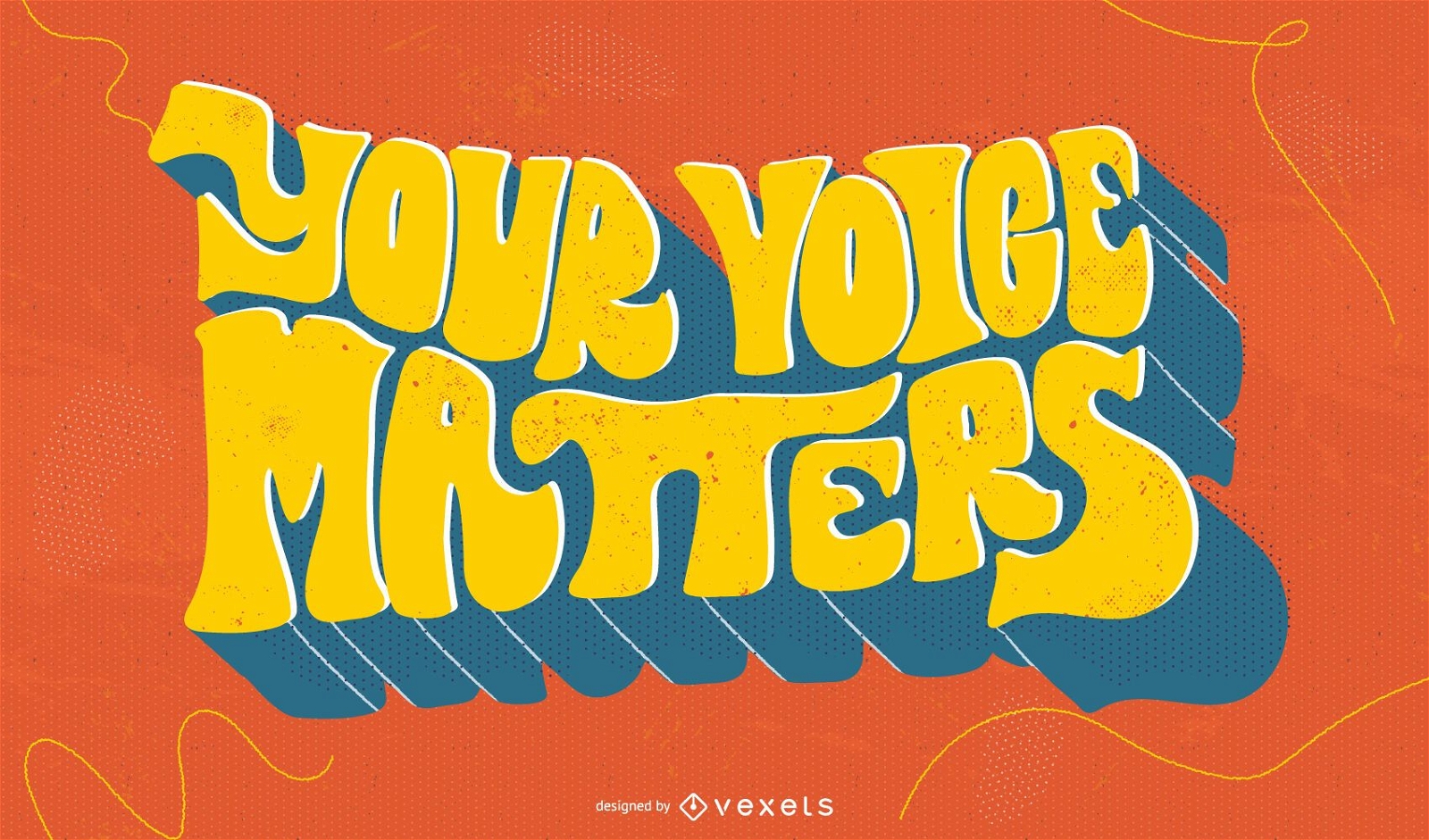 Your voice matters blm lettering