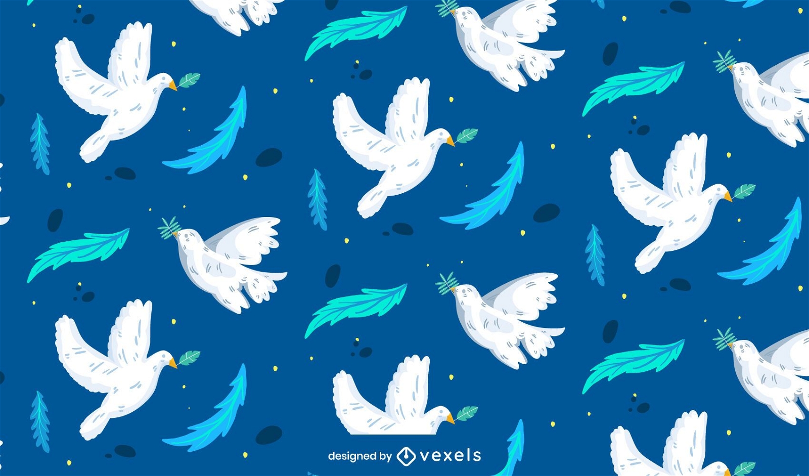 Diseño de patrón de paloma del día de la paz