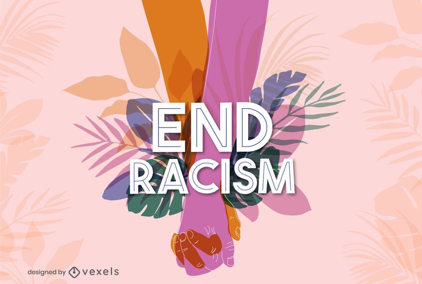 End racism lettering design End racism lettering design