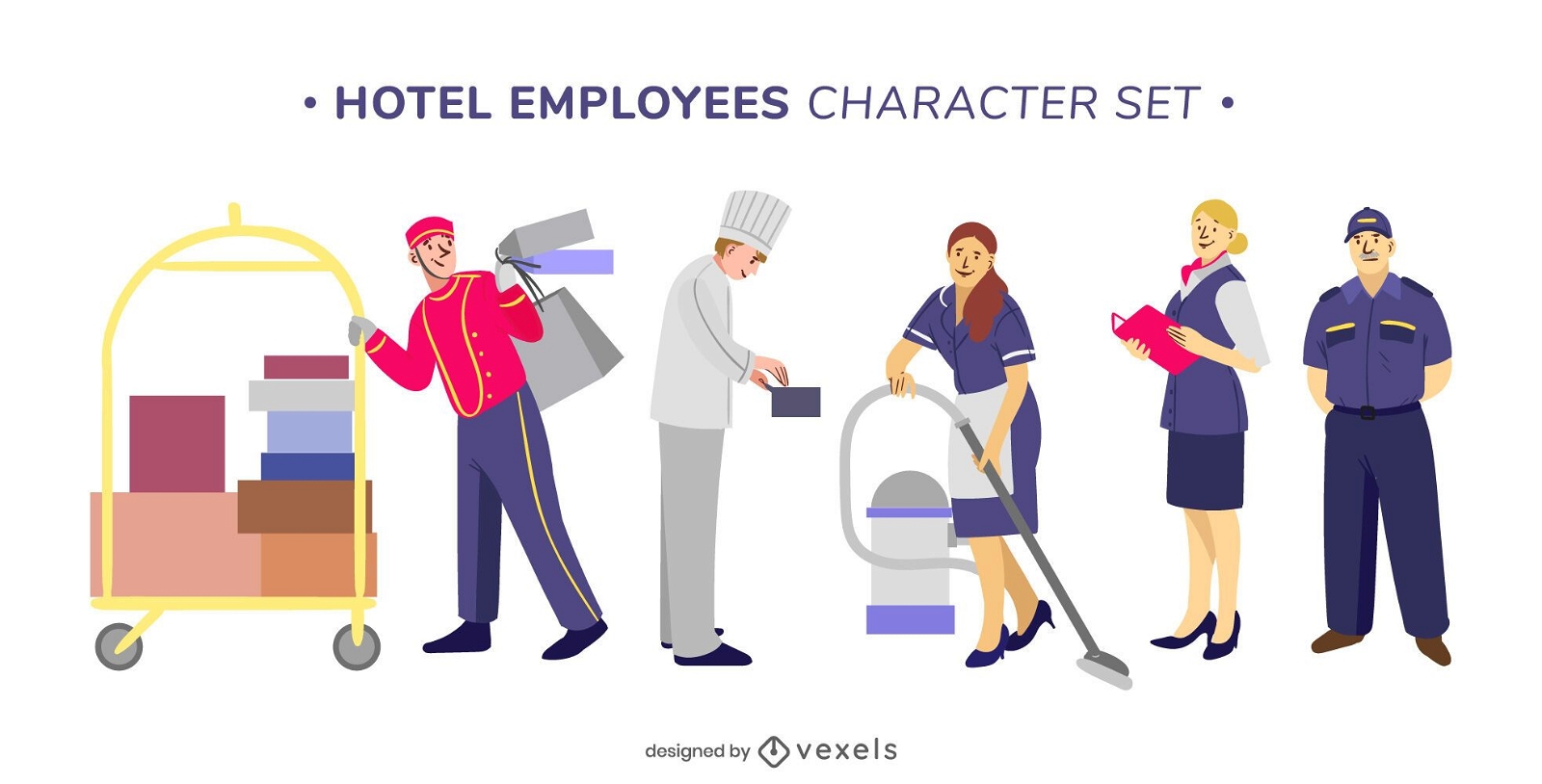Zeichensatz der Hotelangestellten