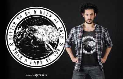 Wolf of Odin T-shirt Design