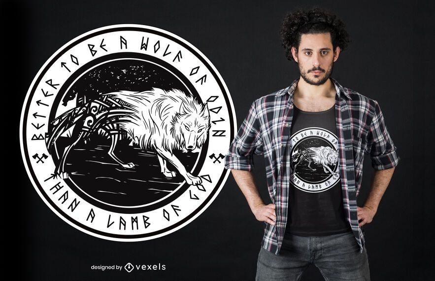 Wolf of Odin T-shirt Design Wolf of Odin T-shirt Design