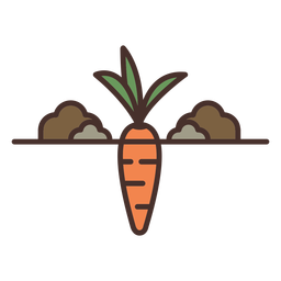 Farm carrot illustration PNG Design