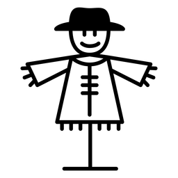 Traço de espantalho de fazenda Desenho PNG