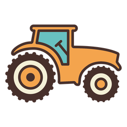 Tractor de icono de tractor de granja Diseño PNG