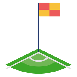 Piso de esquina de fútbol Diseño PNG