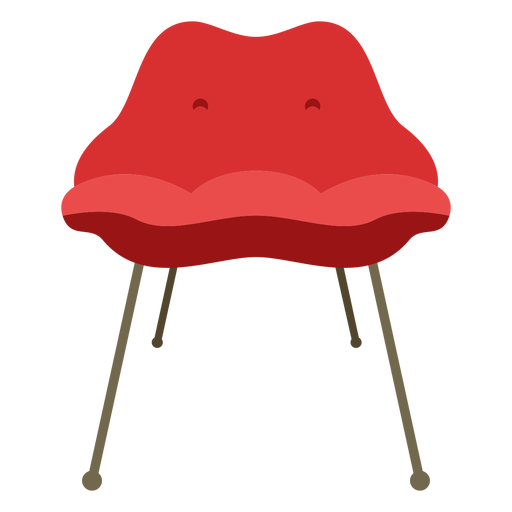 Mueble silla pop art sencilla plana Diseño PNG