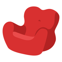 Muebles pop sofá corazón plano Diseño PNG