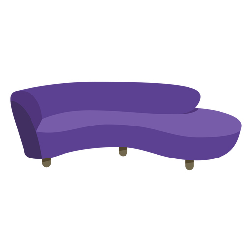 M?bel Pop-Art-Sofa rund flach PNG-Design
