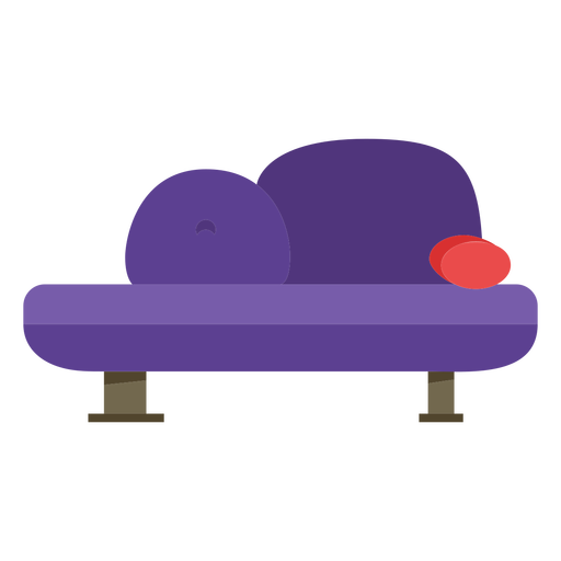 M?bel Pop-Art-Sofa gerade flach PNG-Design