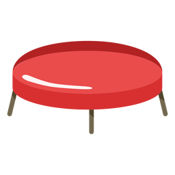 Furniture pop art stool low flat PNG Design