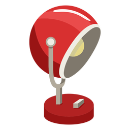 Mobiliario pop art lámpara de mesa globo plano Diseño PNG