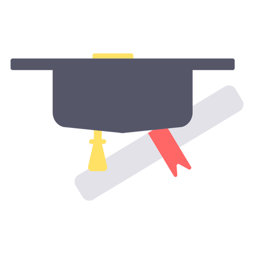 Graduation cap degree flat PNG Design