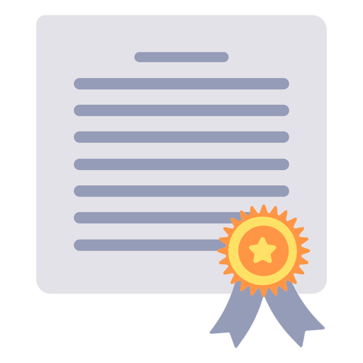 Abschlusszertifikat Flat Certificate PNG-Design