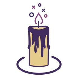 Icono de vela mágica Diseño PNG