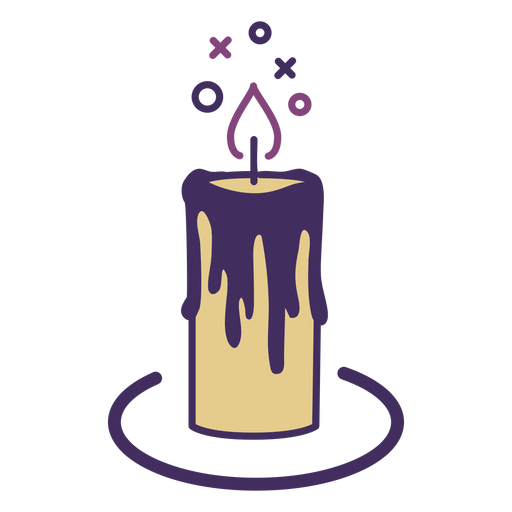 Magisches Kerzensymbol PNG-Design