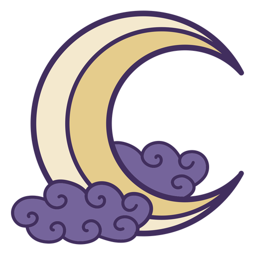 Icono de luna creciente m?gica Diseño PNG