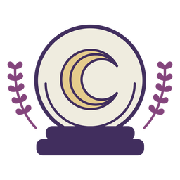 Icono de bola de cristal mágica Diseño PNG