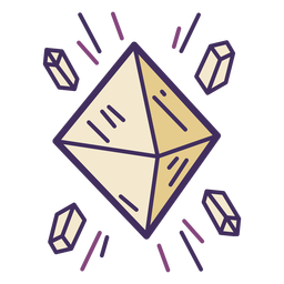 Icono de cuarzo mágico Diseño PNG
