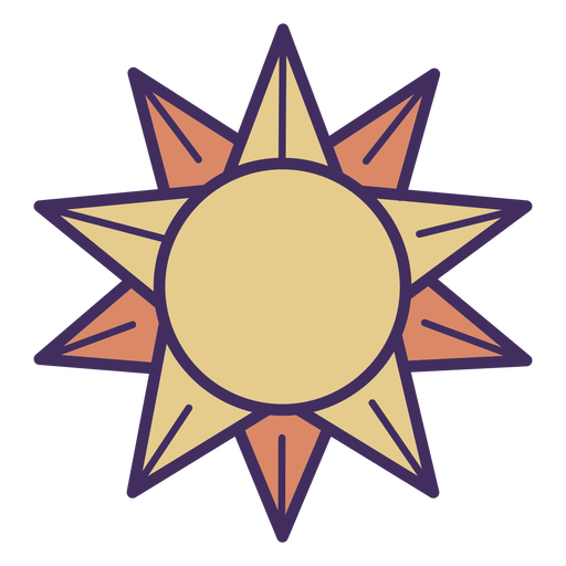 Magische Sonnenikone PNG-Design
