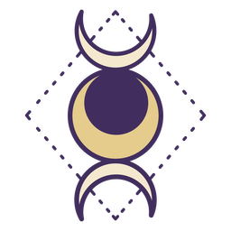 Ícone mágico da deusa da lua tripla Transparent PNG