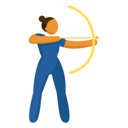 Mujer en piso de tiro con arco Diseño PNG