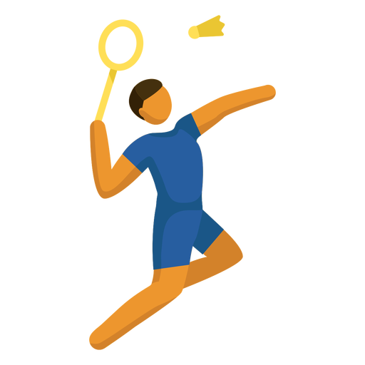 Hombre jugando bádminton Diseño PNG