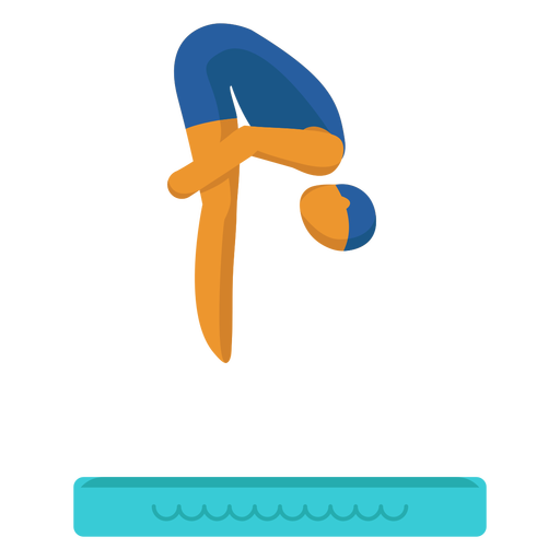 Diving sport pictogram diving flat PNG Design