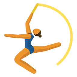Woman doing gymnastics rhythmic flat Transparent PNG