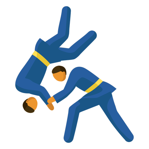 Deporte pictograma judo plano Diseño PNG