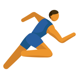 Man sport pictogram running flat Transparent PNG