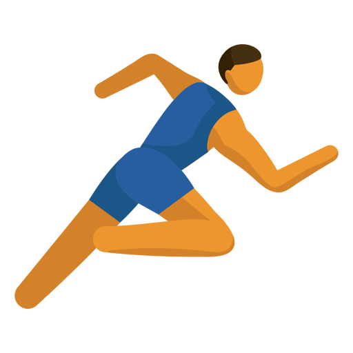 Man sport pictogram running flat PNG Design