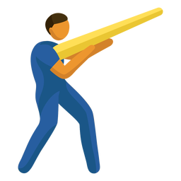 Person, die flach schießt PNG-Design