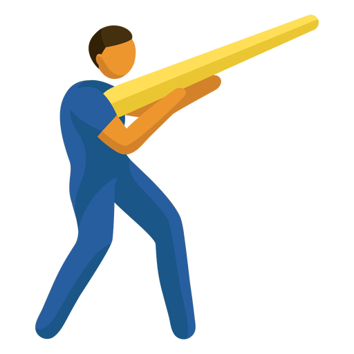 Person shooting flat PNG Design