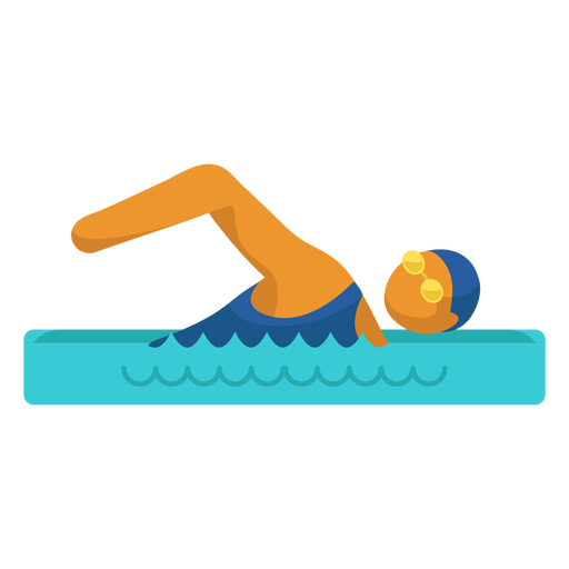 Olympic sport pictogram swimming flat Transparent PNG & SVG vector file