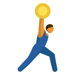 Man weightlifting sport pictogram PNG Design