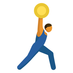 Pictograma de esporte de levantamento de peso de homem Desenho PNG